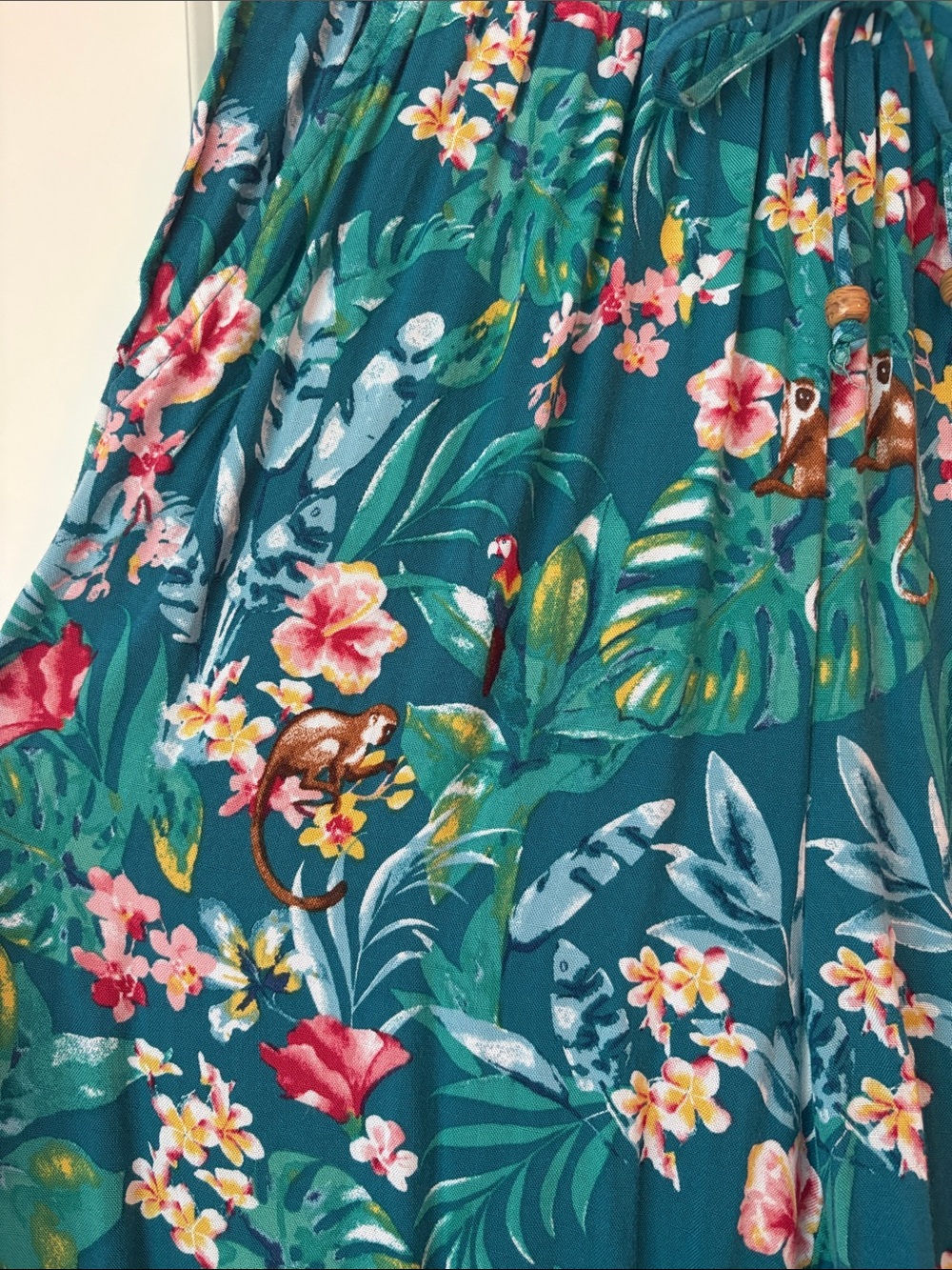Jane and Delancey Teal Tropical Floral Pants Size Medium - Picture 4 of 7